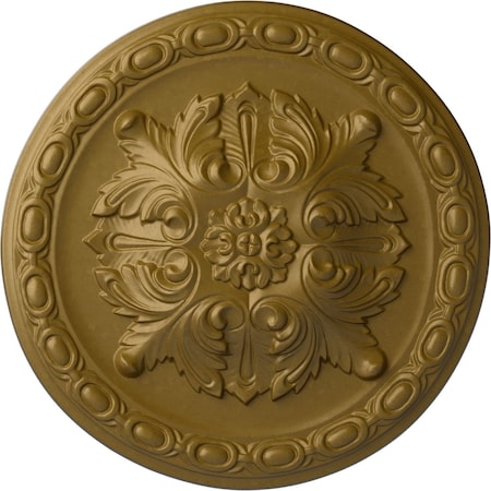 Stockport Ceiling Medallion, Hand-Painted Gold, 11 3/4OD X 3/8P